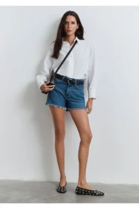 Mavi Heidi 90lar Indigo Bluesi Jeans Shorts -8-Y8757
