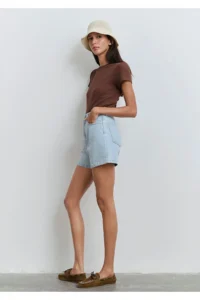 Mavi Verna Blue Premium Ice Blue Jean Shorts -89754 - Image 2