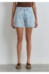Mavi Verna Blue Premium Ice Blue Jean Shorts -89754 - Image 5