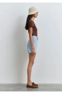 Mavi Verna Blue Premium Ice Blue Jean Shorts -89754 - Image 7