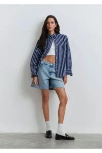 Mavi Lidia Real Blue Vintage Indigo Blue Jean Shorts -87088
