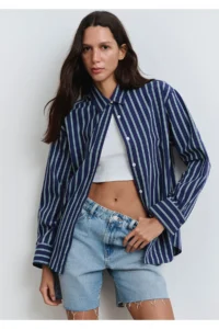 Mavi Lidia Real Blue Vintage Indigo Blue Jean Shorts -87088 - Image 2