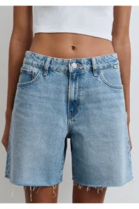 Mavi Lidia Real Blue Vintage Indigo Blue Jean Shorts -87088 - Image 8
