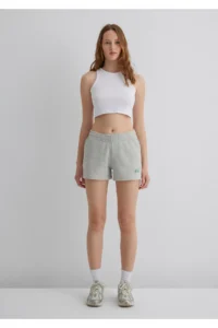 Mavi Logo Printed Gray Shorts -82816 - Image 3