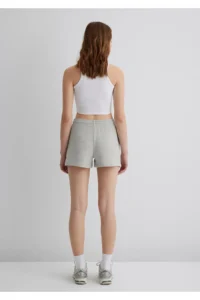 Mavi Logo Printed Gray Shorts -82816 - Image 4