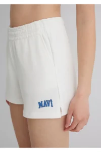 Mavi Logo Printed White Shorts -70000 - Image 6