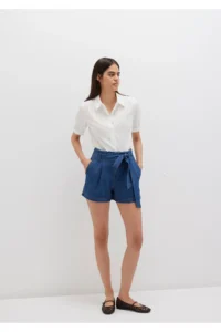 Mavi Belt Detailed Denim Shorts 1410214-100971