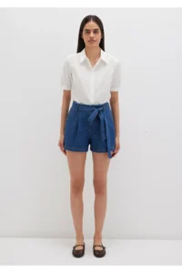Mavi Belt Detailed Denim Shorts 1410214-100971 - Image 3