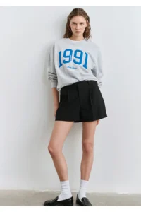 Mavi Striped Black Shorts -8-Y5353