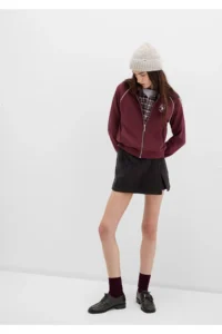 Mavi Velvet Brown Shorts Skirt -90892