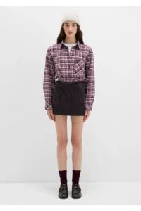 Mavi Velvet Brown Shorts Skirt -90892 - Image 4