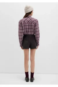 Mavi Velvet Brown Shorts Skirt -90892 - Image 5