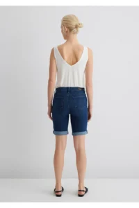 Mavi Alexis Gold Classical Koyu Jeans Shorts - Image 5