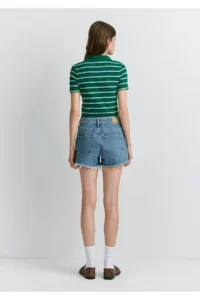 Mavi Rosie 90s Ripped Light Blue Jean Shorts 87077 - Image 5