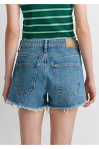 Mavi Rosie 90s Ripped Light Blue Jean Shorts 87077 - Image 8