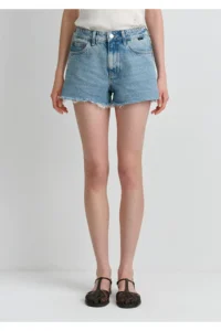 Mavi Rosie 90s Shaded Indigo Blue Jean Shorts 87078 - Image 4