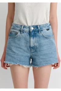 Mavi Rosie 90s Shaded Indigo Blue Jean Shorts 87078 - Image 7