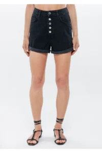 Mavi Wendy Gold Icon Gray Jeans Shorts - Image 2