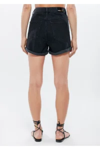 Mavi Wendy Gold Icon Gray Jeans Shorts - Image 3