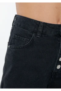 Mavi Wendy Gold Icon Gray Jeans Shorts - Image 5