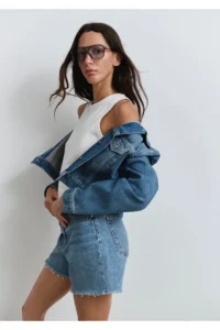 Mavi Millie 90lar Indigo Bluesi Jeans Shorts 87073 - Image 3