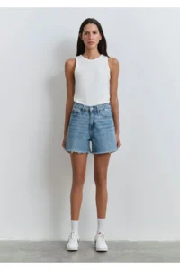 Mavi Millie 90lar Indigo Bluesi Jeans Shorts 87073 - Image 4