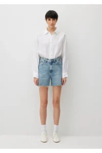 Mavi Millie 90s Shaded Indigo Blue Jean Shorts - Image 4