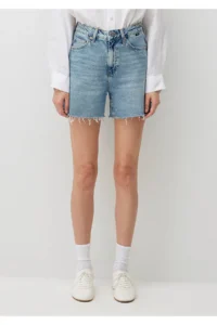 Mavi Millie 90s Shaded Indigo Blue Jean Shorts - Image 5