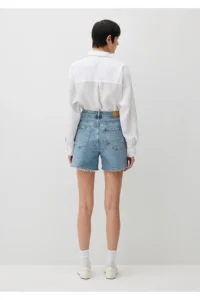 Mavi Millie 90s Shaded Indigo Blue Jean Shorts - Image 6