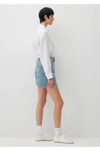 Mavi Millie 90s Shaded Indigo Blue Jean Shorts - Image 7