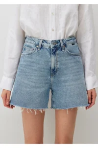 Mavi Millie 90s Shaded Indigo Blue Jean Shorts - Image 8