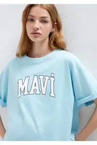 Mavi Logo Printed T-Shirt Oversize / Wide Cut -70806 - Image 2