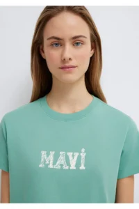 Mavi Printed Green T-Shirt Regular Fit / Normal Cut -71480 - Image 7