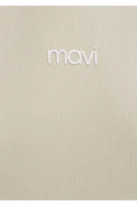 Mavi Logo Printed Beige T-Shirt Regular Fit / Normal Cut -70325 - Image 7