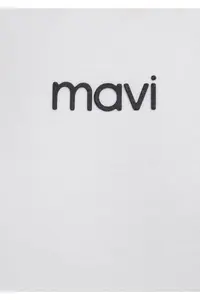 Mavi Logo Printed Interlock White T-Shirt Regular Fit / Normal Cut -80194 - Image 7
