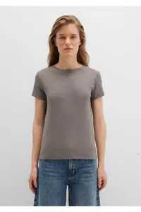 Mavi Gray (TENCEL™) Modal Blend Basic T-Shirt Slim Fit / Slim Fit -70095 - Image 4