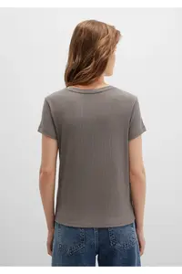 Mavi Gray (TENCEL™) Modal Blend Basic T-Shirt Slim Fit / Slim Fit -70095 - Image 5