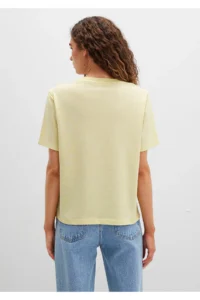 Mavi Beach Printed Yellow T-Shirt Regular Fit / Normal Cut -71319 - Image 5