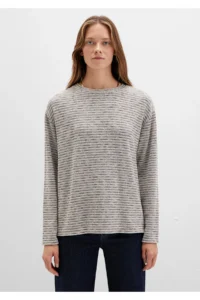 Mavi Crew Neck Striped T-Shirt Regular Fit / Normal Cut -91236 - Image 3
