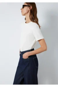 Mavi Ecru Basic T-Shirt Slim Fit / Slim Cut -80194 - Image 4
