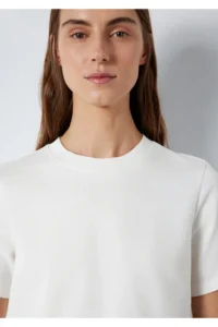 Mavi Ecru Basic T-Shirt Slim Fit / Slim Cut -80194 - Image 8