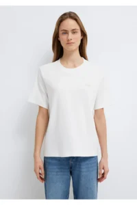 Mavi Jeans Printed Ecru T-Shirt Regular Fit / Normal Cut -80194 - Image 4
