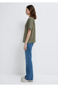 Mavi Jeans Printed Green T-Shirt. Regular Fit / Normal Cut -86961 - Image 5
