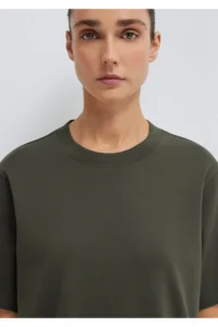 Mavi Khaki Basic Interlock T-Shirt Loose Fit / Loosely Comfortable Cut -71553 - Image 7