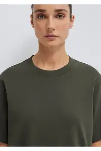 Mavi Khaki Basic Interlock T-Shirt Loose Fit / Loosely Comfortable Cut -71553 - Image 7