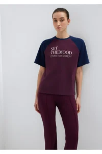 Mavi Printed Claret Red T-Shirt Regular Fit / Normal Cut -70434 - Image 2