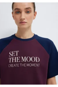 Mavi Printed Claret Red T-Shirt Regular Fit / Normal Cut -70434 - Image 8