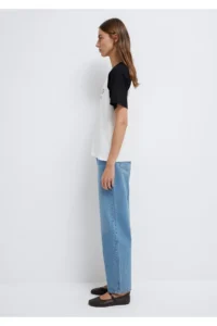 Mavi Printed Ecru T-Shirt Regular Fit / Normal Cut -70057 - Image 5