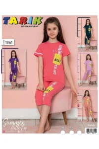 Tarık Girls' Pajamas Capri Boss-100% Cotton - Image 3