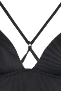 TRENDYOLMİLLA Black textured Triangle Push Up Bikini Top - Image 8